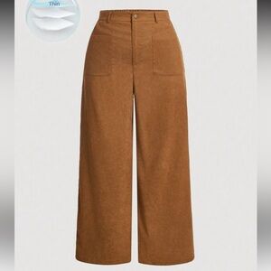 SHEIN Tan Wide-Leg Pants